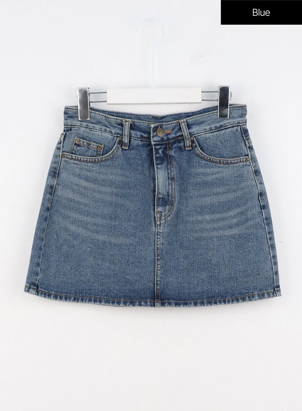 Washed Denim Mini Skirt OO316