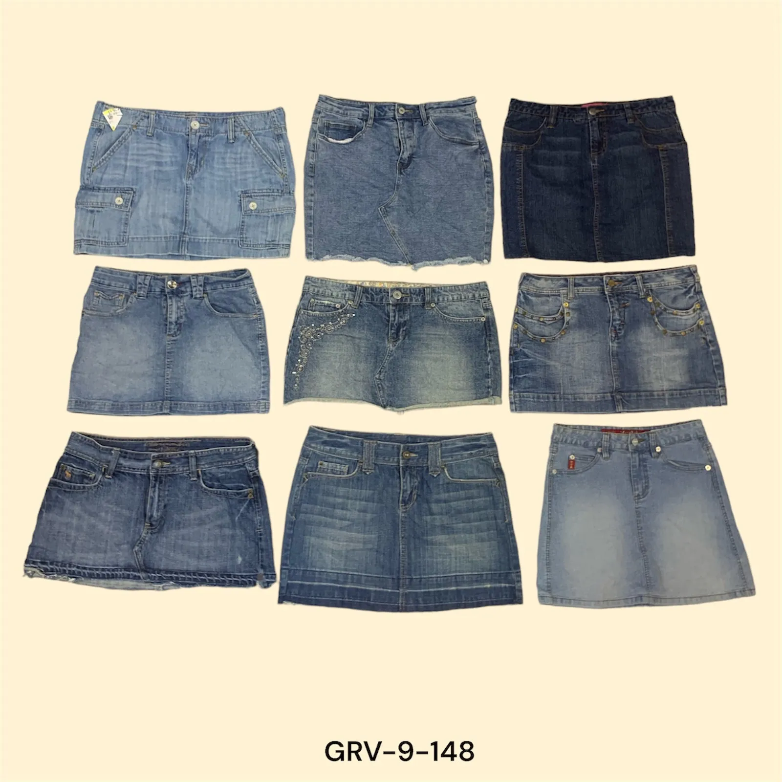 Y2K Denim Mini Skirt – Retro Chic for the Bold & Trendy(9-148)